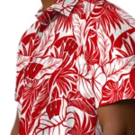 Wisconsin Badgers Hawaiian Shirt – Monstera Layer