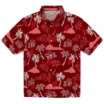 Wisconsin Badgers Hawaiian Shirt – Palm And Clouds