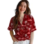 Wisconsin Badgers Hawaiian Shirt – Palm And Clouds