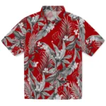 Wisconsin Badgers Hawaiian Shirt – Palm Leaves