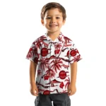 Wisconsin Badgers Hawaiian Shirt – Palm Sunset