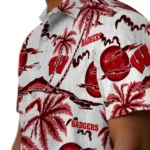 Wisconsin Badgers Hawaiian Shirt – Palm Sunset