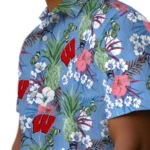 Wisconsin Badgers Hawaiian Shirt – Pineapple Bouquet