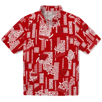 wisconsin badgers turtle lines red hawaiian shirts best selling