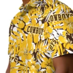 Wyoming Cowboys Hawaiian Shirt – Hibiscus Overlay
