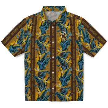 wyoming cowboys paradise vines brown hawaiian shirts best selling