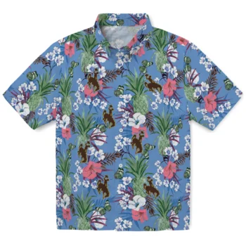 wyoming cowboys pineapple bouquet best sky blue hawaiian shirts best selling