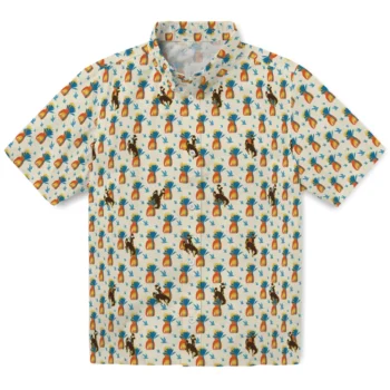 wyoming cowboys pineapple delight beige hawaiian shirts best selling