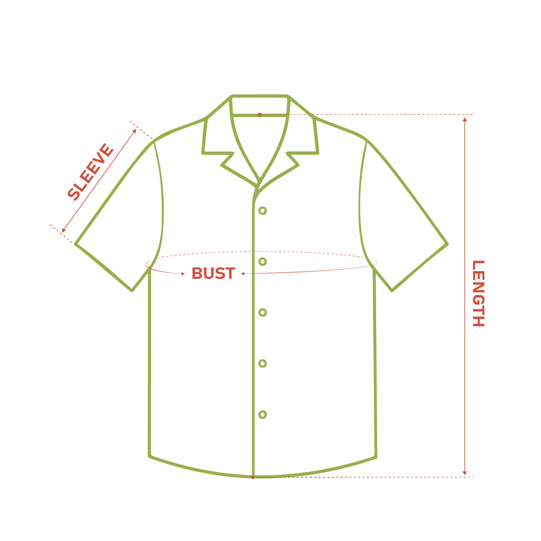 hula hawaiian shirts size guide women