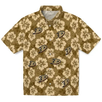 Anaheim Ducks Hawaiian Shirt - Hibiscus Cluster