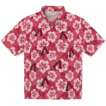 Arizona Diamondbacks Hawaiian Shirt - Hibiscus Cluster