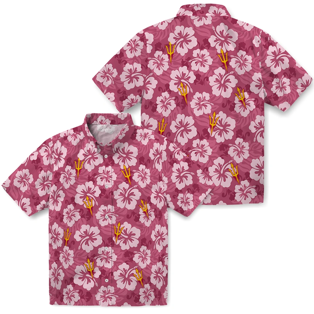 arizona-state-sun-devils-hawaiian-shirt-hibiscus-cluster-maroon-high-quality.webp