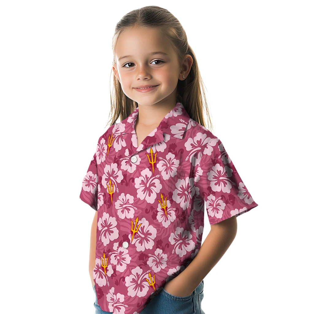 arizona-state-sun-devils-hawaiian-shirt-hibiscus-cluster-maroon-premium-grade.webp