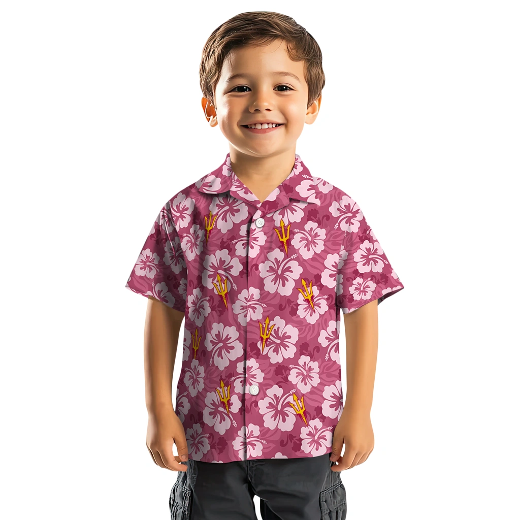 arizona-state-sun-devils-hawaiian-shirt-hibiscus-cluster-maroon-top-rated.webp