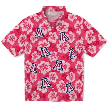 Arizona Wildcats Hawaiian Shirt - Hibiscus Cluster