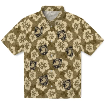 Army Black Knights Hawaiian Shirt - Hibiscus Cluster
