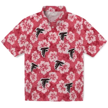 Atlanta Falcons Hawaiian Shirt - Hibiscus Cluster