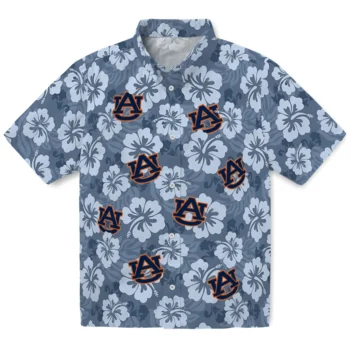Auburn Tigers Hawaiian Shirt - Hibiscus Cluster