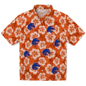 Boise State Broncos Hawaiian Shirt - Hibiscus Cluster