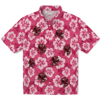 Boston College Eagles Hawaiian Shirt - Hibiscus Cluster