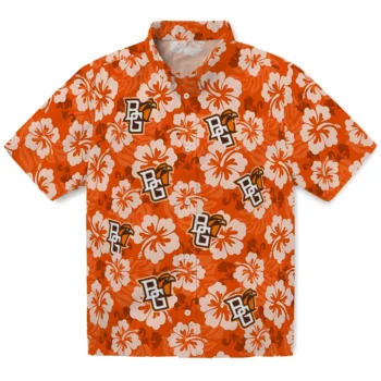 Bowling Green Falcons Hawaiian Shirt - Hibiscus Cluster