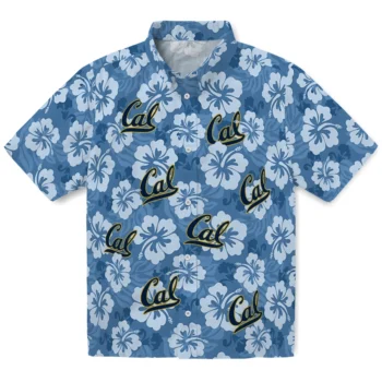 California Golden Bears Hawaiian Shirt - Hibiscus Cluster