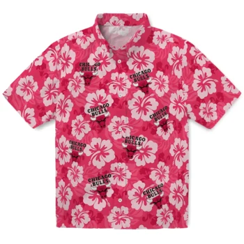 Chicago Bulls Hawaiian Shirt - Hibiscus Cluster