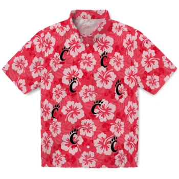 Cincinnati Bearcats Hawaiian Shirt - Hibiscus Cluster