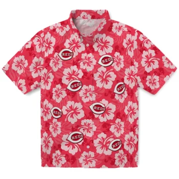 Cincinnati Reds Hawaiian Shirt - Hibiscus Cluster