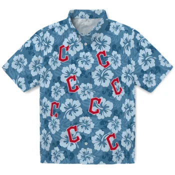 Cleveland Guardians Hawaiian Shirt - Hibiscus Cluster