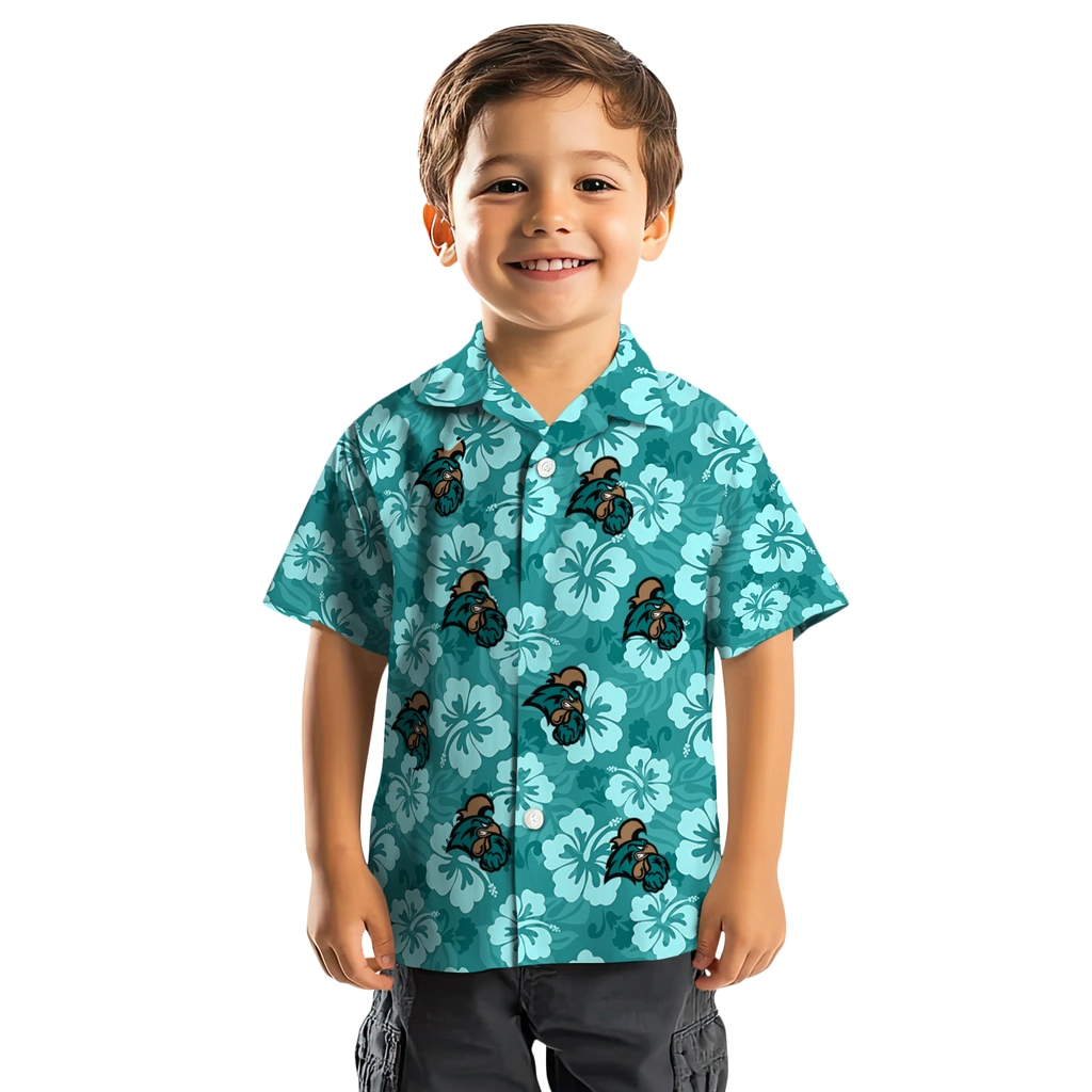 coastal-carolina-chanticleers-hawaiian-shirt-hibiscus-cluster-green-top-rated.webp