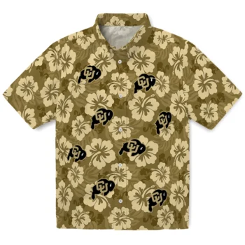 Colorado Buffaloes Hawaiian Shirt - Hibiscus Cluster