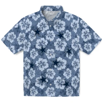 Dallas Cowboys Hawaiian Shirt - Hibiscus Cluster