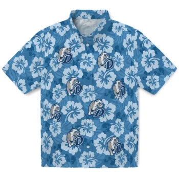 Drake Bulldogs Hawaiian Shirt - Hibiscus Cluster
