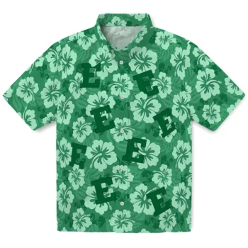 Eastern Michigan Eagles Hawaiian Shirt - Hibiscus Cluster