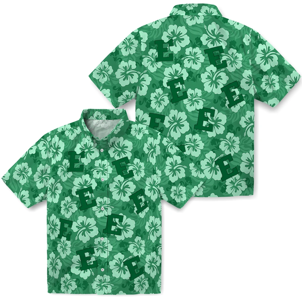 eastern-michigan-eagles-hawaiian-shirt-hibiscus-cluster-green-high-quality.webp