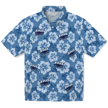 Florida Atlantic Owls Hawaiian Shirt - Hibiscus Cluster