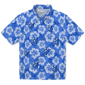Georgia State Panthers Hawaiian Shirt - Hibiscus Cluster