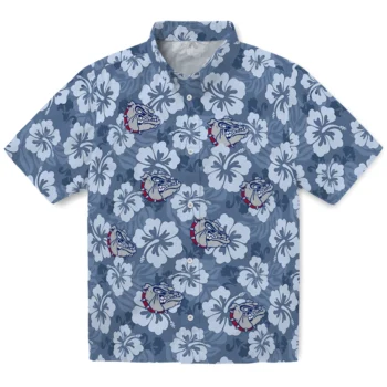 Gonzaga Bulldogs Hawaiian Shirt - Hibiscus Cluster