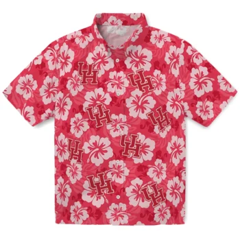 Houston Cougars Hawaiian Shirt - Hibiscus Cluster