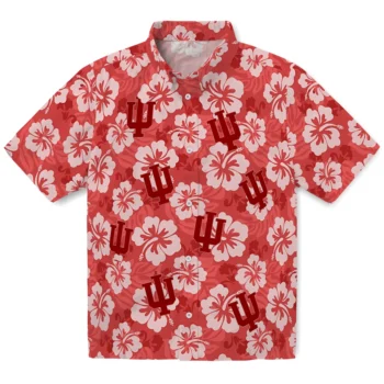 Indiana Hoosiers Hawaiian Shirt - Hibiscus Cluster