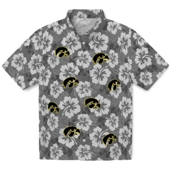 Iowa Hawkeyes Hawaiian Shirt - Hibiscus Cluster