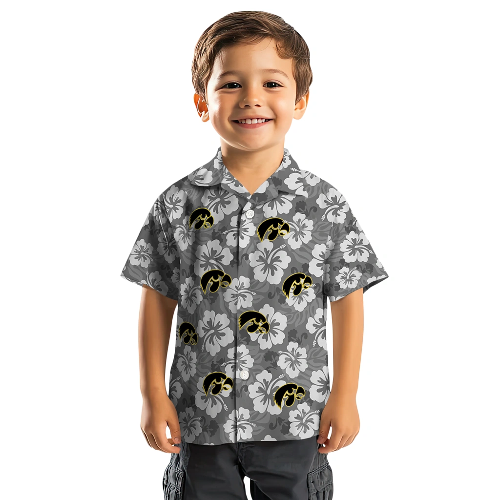 iowa-hawkeyes-hawaiian-shirt-hibiscus-cluster-black-top-rated.webp