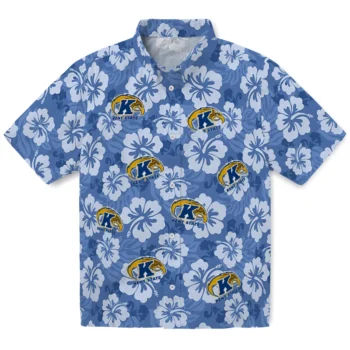 Kent State Golden Flashes Hawaiian Shirt - Hibiscus Cluster