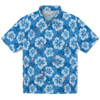 Los Angeles Dodgers Hawaiian Shirt - Hibiscus Cluster