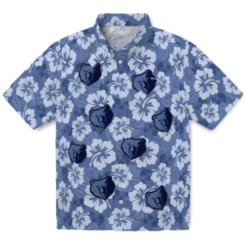 Memphis Grizzlies Hawaiian Shirt - Hibiscus Cluster