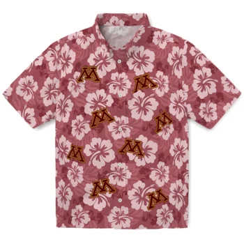 Minnesota Golden Gophers Hawaiian Shirt - Hibiscus Cluster