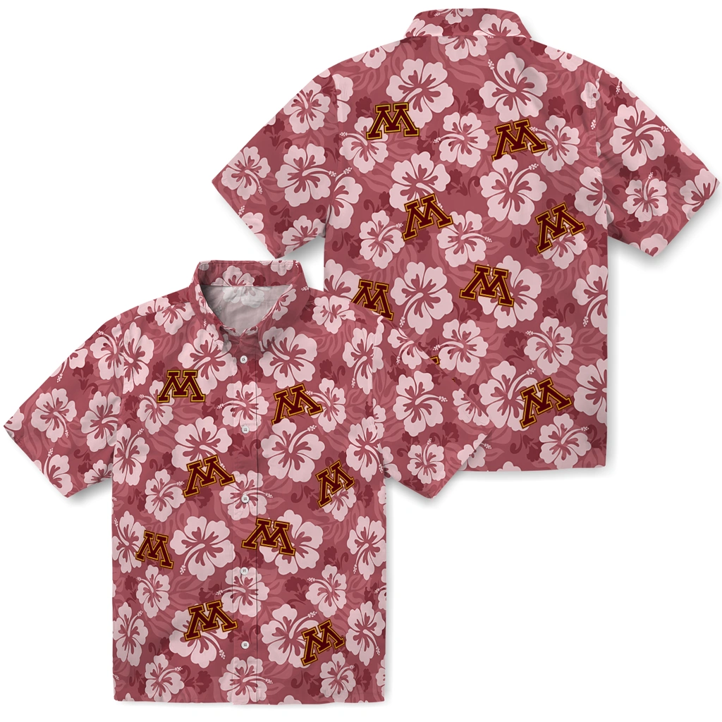 minnesota-golden-gophers-hawaiian-shirt-hibiscus-cluster-maroon-high-quality.webp