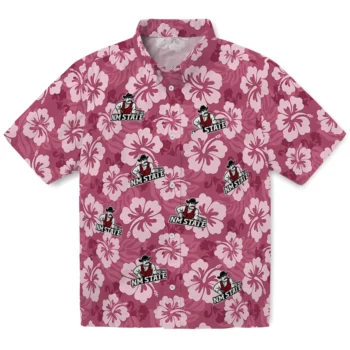 New Mexico State Aggies Hawaiian Shirt - Hibiscus Cluster