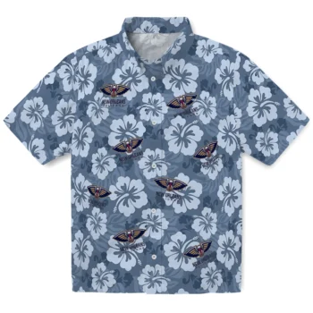 New Orleans Pelicans Hawaiian Shirt - Hibiscus Cluster